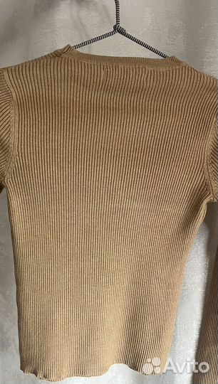 Кофта женская с длинным рукавом в рубчик женская