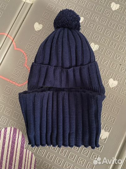 Шапка и снуд для мальчика 42-44