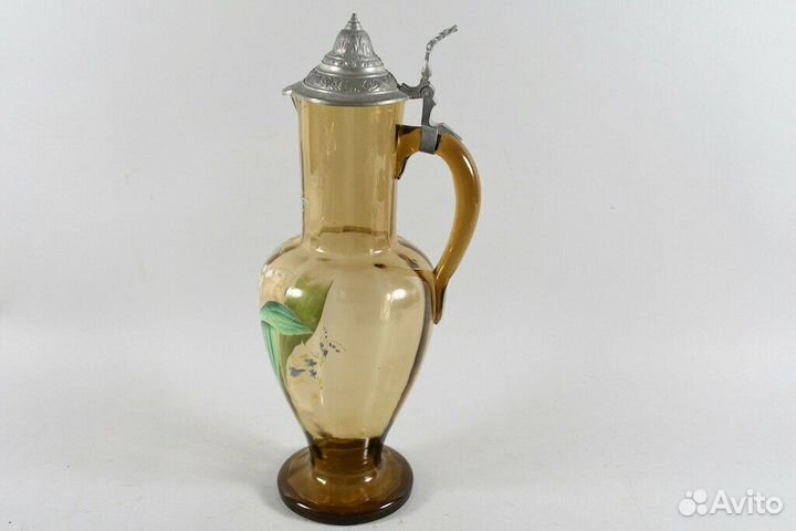 Кувшин цветное стекло 19век