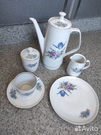 Чайный сервиз гдр новый в упаковке завода6 персон