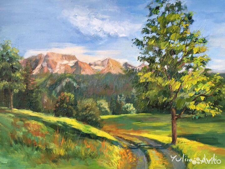 Картина маслом Горы Альпы