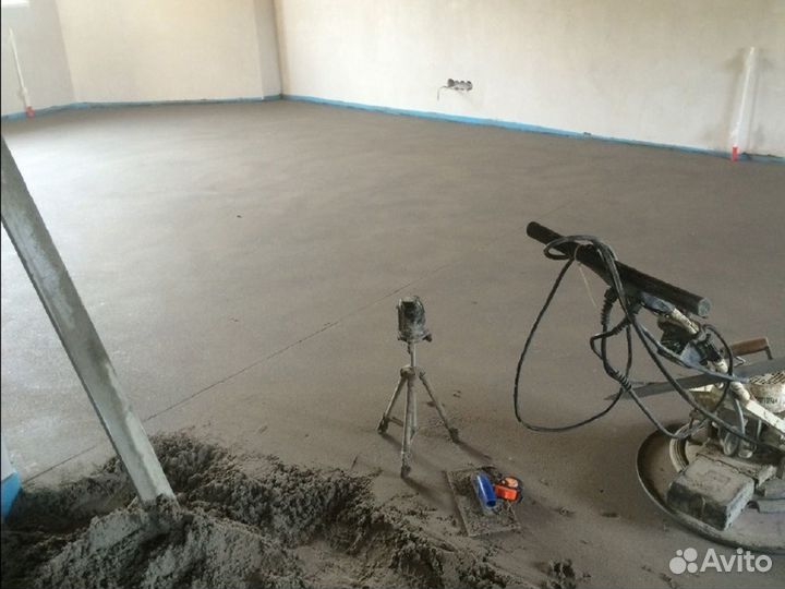 Полусухая стяжка пола механизированным способом