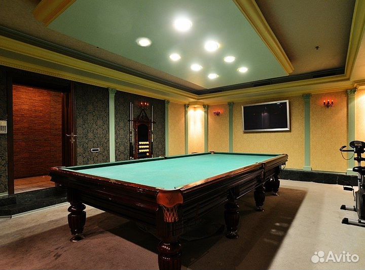 Сауна с бассейном, бильярдом, хамамом