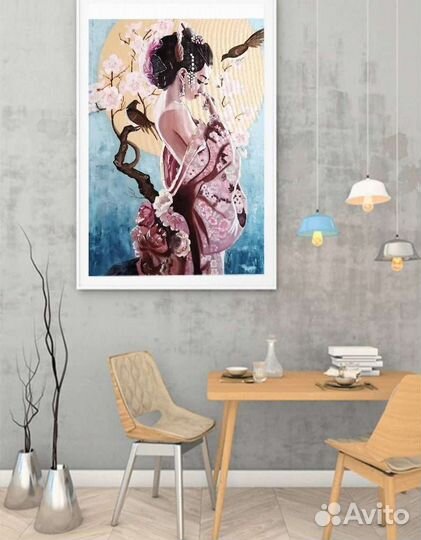 Уникальная картина маслом азиатская девушка