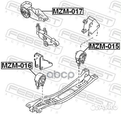 Подушка двигателя D201-39-050A* febest MZM-016