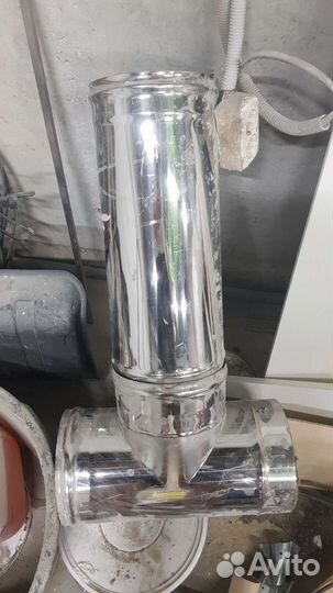 Сэндвич труба, тройник, площадка для дымохода