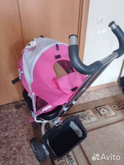 Велосипед коляска с родительской ручкой