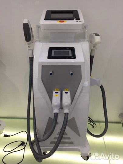 ND-Yag, IPL elos, SHR, RF 4 в 1 с двумя экранами