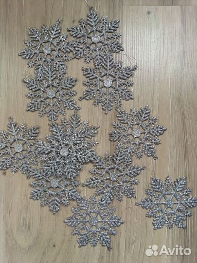 Снежинки новогодний декор