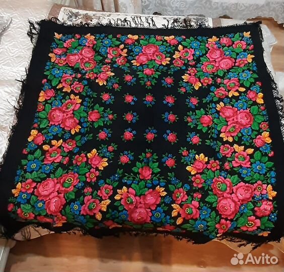 Павловопосадский платок шерсть