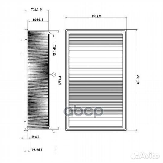 Фильтр воздушный DFA30005 double force