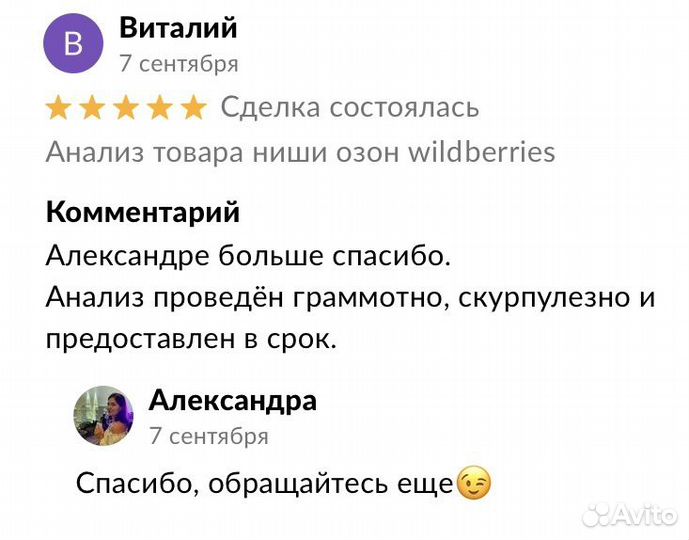 Анализ товара ниши озон wildberries