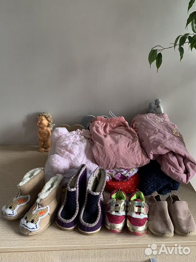 Вещи и обувь пакетом на девочку 74 80 86
