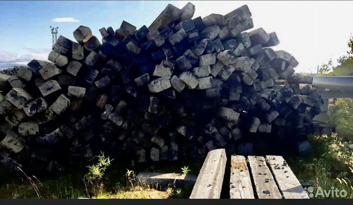 Шпалы деревянные железнодорожные б/у