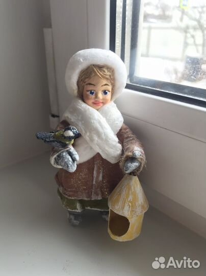 Ватная елочная игрушка