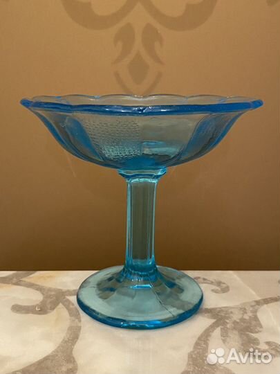 Антикварная ваза Купоросное стекло Неман СССР