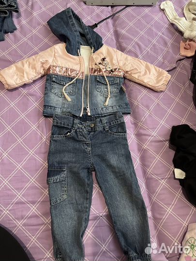 Детский джинсовый костюм 74-80