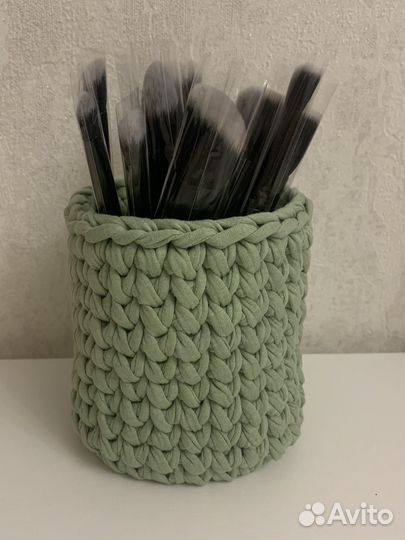 Корзина из трикотажной пряжи