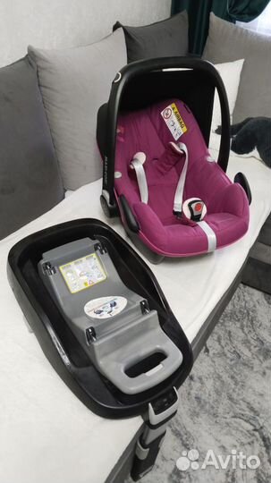 Автолюлька maxi cosi pebble plus с базой