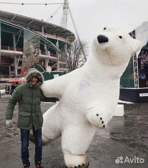 Белый мишка на поздравление