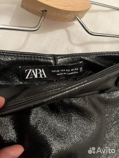 Шорты кожаные zara