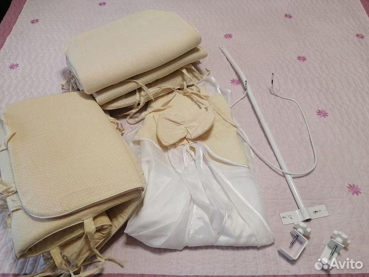 Балдахин, держатель, бортики для кроватки