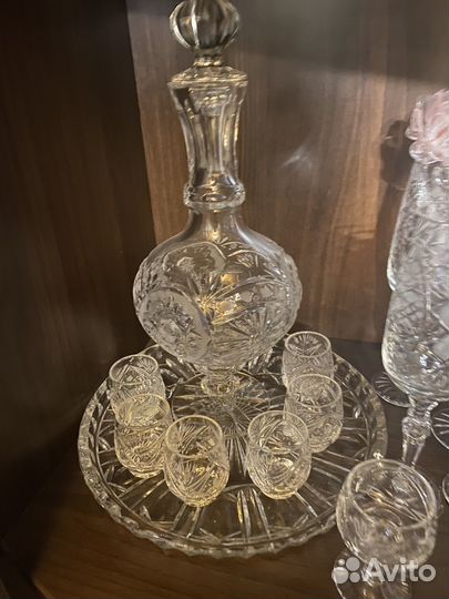 Графин стопки поднос