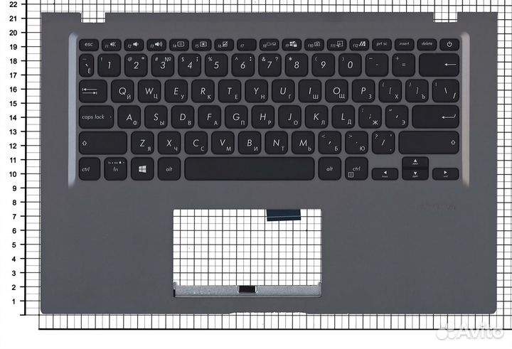 Клавиатура для Asus X415 TopCase p/n: