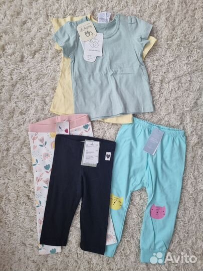 Пакет новых вещей на девочку 86 размер