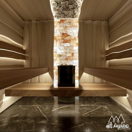 3D визуализация интерьера проект бани сауны
