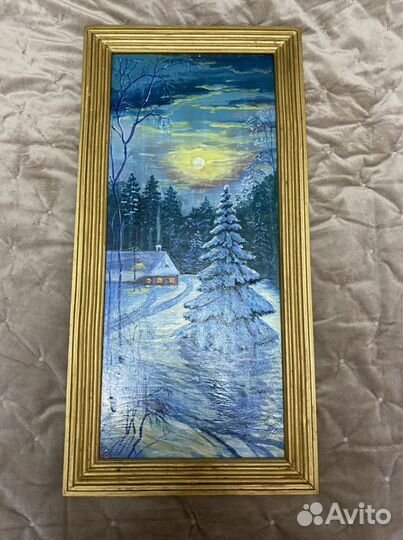 Картина маслом в раме, размер 60/30