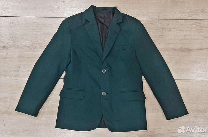 Пиджак школьный зеленый