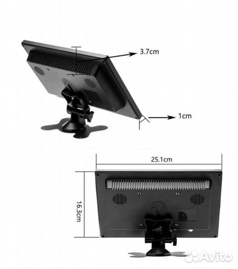 Монитор автомобильный/Монитор в машину 10 дюймов