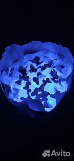 Букет из бабочек с подсветкой