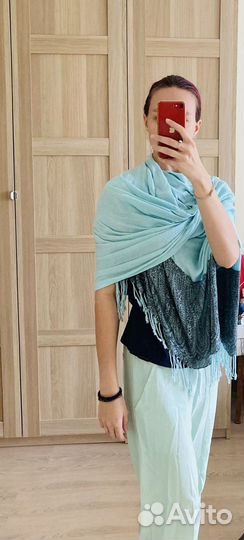 Шарф из Индии шелк+хлопок