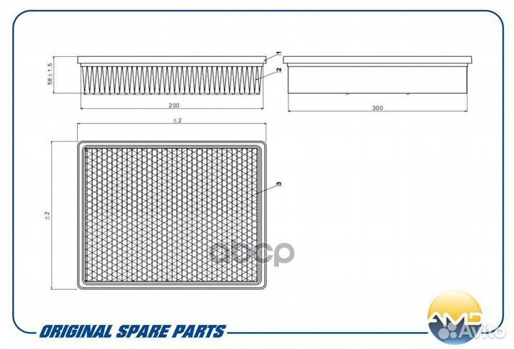 Фильтр воздушный cadillac (Escalade IV GMT K2)