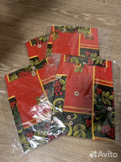 Фартук Хохлома с карманом и полотенцем