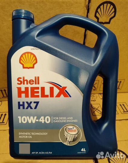 Масло моторное Shell Helix HX7 10W-40 4l Турция