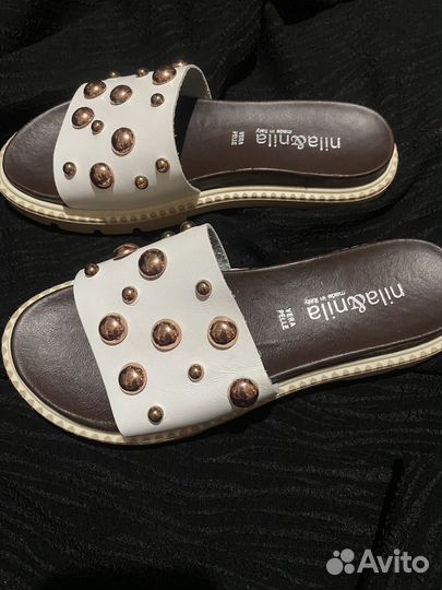 Шлепки женские 38 размер натуральная кожа