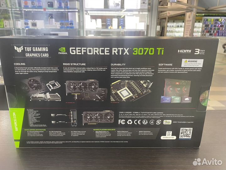 Новые asus GeForce RTX 3070 Ti TUF Gaming 8G V2
