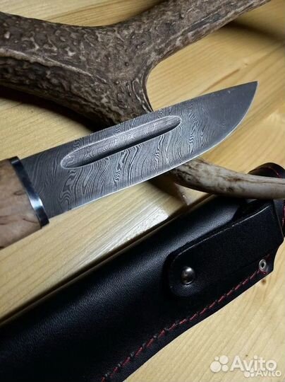 Якутский нож дамасская сталь