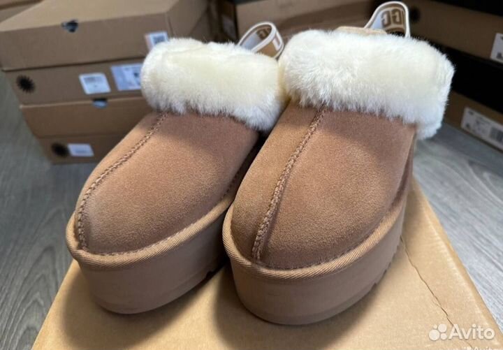 Меховые сандалии угги funkette slipper 37р