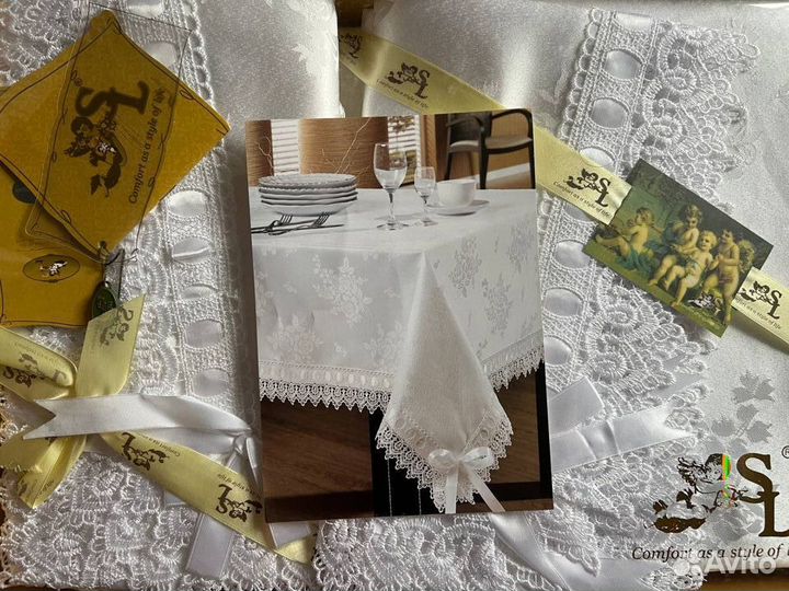 Скатерть и салфетки 9предметов Softline белый