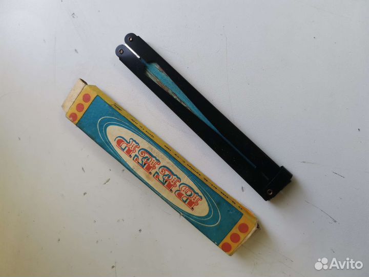 Складной веер времен СССР в родной коробке