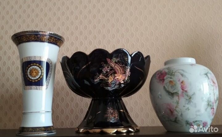 Вазы фарфор Италия versace, Чехия Pirken Hammer