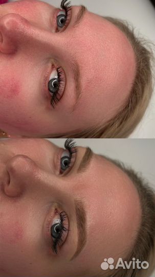 Модель на перманент бровей