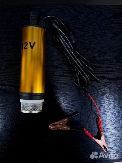 Погружной электронасос 12В с сетчатым фильтром для