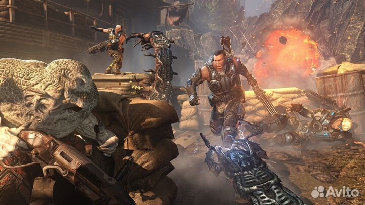 Игра Gears of war 2 (xbox360) Полностью на русском