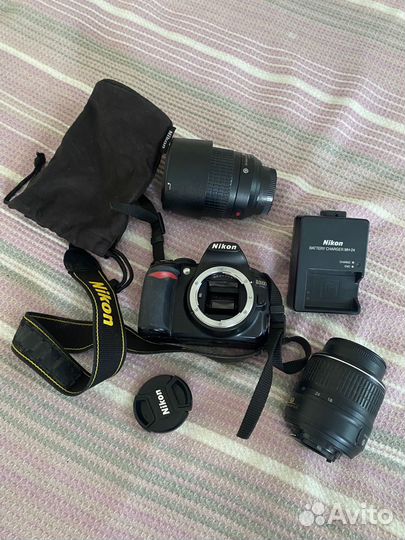 Фотоаппарат nikon d3100 и 2 объектива
