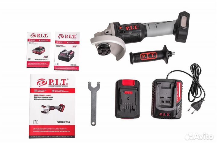 Ушм аккумуляторная Pit PWS20H-125A/1